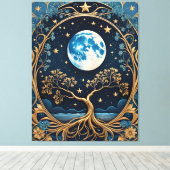 の絵画ライトブルー魔法タロット キャンバスプリント (インサイチュ (ウッドフロア))