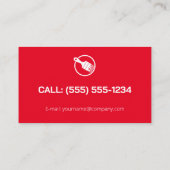 の絵画会社 |プロフェッショナル赤 名刺 (裏面)