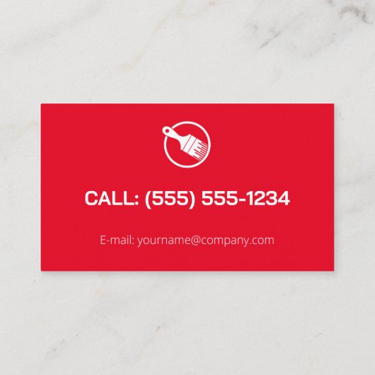 の絵画会社 |プロフェッショナル赤 名刺 (裏面)