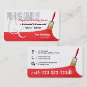 の絵画会社 |プロフェッショナル赤 名刺 (正面/裏面)