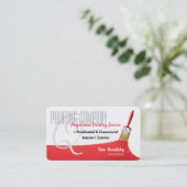 の絵画会社 |プロフェッショナル赤 名刺 (スタンド正面)