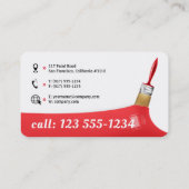 の絵画会社 |プロフェッショナル赤 名刺 (裏面)