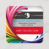 の絵画会社 |プロフェッショナル カラフル スクエア名刺 (正面)