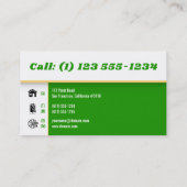 の絵画会社 | AZ-Proペインターズグリーン 名刺 (裏面)