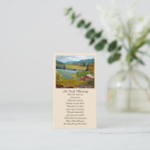 の絵画悔やみや弔慰記念祈りの言葉カード 名刺 (スタンド正面)