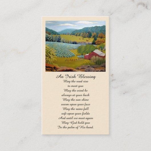 の絵画悔やみや弔慰記念祈りの言葉カード 名刺 (正面)