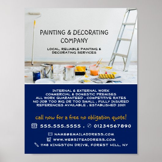 の絵画機器、画家と装飾者 ポスター (正面)