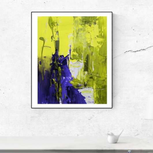 の絵画波打ったウォールアートだ ポスター