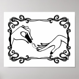 の絵画爪、 ネイルポーランドは芸術 ポスター