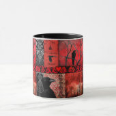 の絵画町の赤 マグカップ (中央)