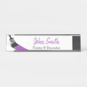 の絵画画家サービス会社ブラシパープル デスクネームプレート (正面)