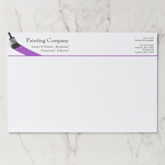 の絵画画家サービス会社ブラシパープル ペーパーパッド (正面)