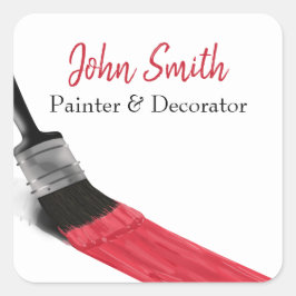の絵画画家サービス会社ブラシレッド スクエアシール