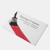 の絵画画家サービス会社ブラシレッド ドアマット (アングル)