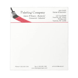 の絵画画家サービス会社ブラシレッド ノートパッド