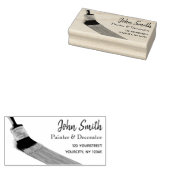 の絵画画家サービス会社ブラシ ラバースタンプ (押印)