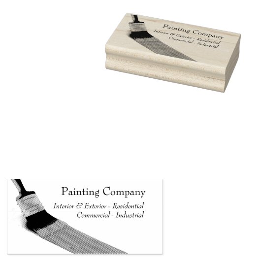 の絵画画家サービス会社ブラシ ラバースタンプ (押印)