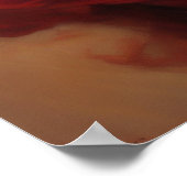 の絵画美しい女の赤素晴らしドレス ポスター (角)