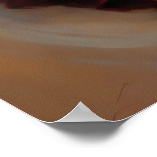 の絵画美しい女性素晴らしレッドドレスII ポスター (角)