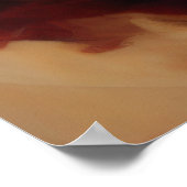 の絵画美しい女素晴らし赤ドレスIII ポスター (角)