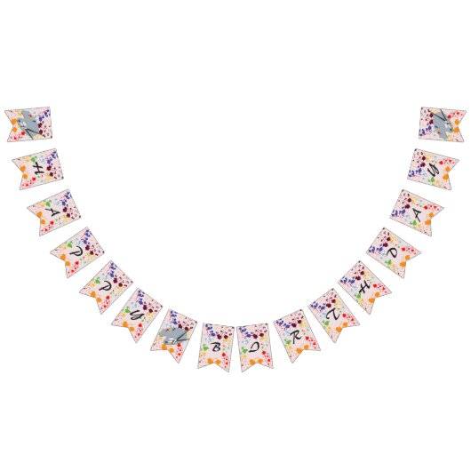 の絵画誕生日パカラフルーシ バンティングフラッグ (全)