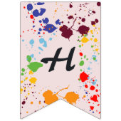 の絵画誕生日パカラフルーシ バンティングフラッグ (第2の旗)