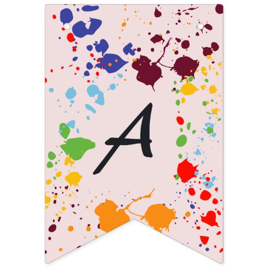 の絵画誕生日パカラフルーシ バンティングフラッグ (第3の旗)