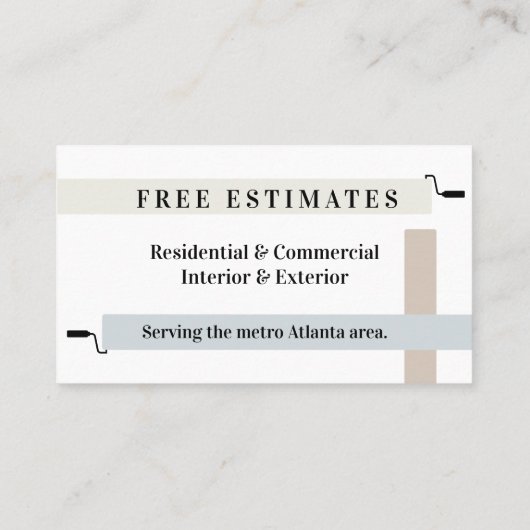 の絵画Business Roller Lines名刺 名刺 (裏面)