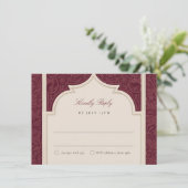 の絶妙なイスラムのアーチRSVPカー結婚ド 招待状 (スタンド正面)