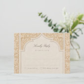 の絶妙なイスラムのアーチRSVPカー結婚ド 招待状 (スタンド正面)