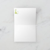 *~*の緑ドラゴンの男の赤ちゃんのベビーシャワーは感謝していしています サンキューカード (内部)