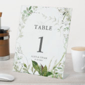 の緑結婚の座席テーブル台座の看板 台座サイン (インサイチュ)