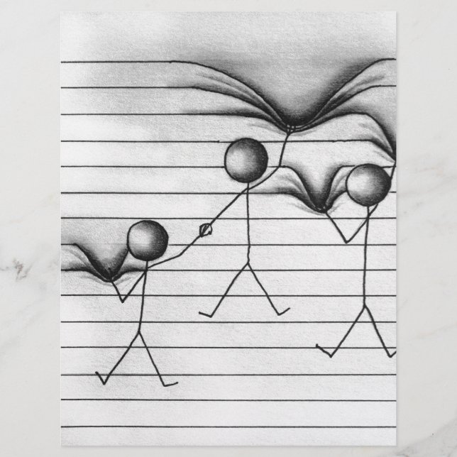 の線のスティック図ぶら下がったスケッチ (正面)