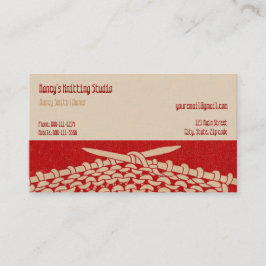 |の編機械の名刺のテンプレートを編むヴィンテージ 名刺