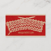 |の編機械の名刺のテンプレートを編むヴィンテージ 名刺 (裏面)