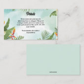 の編集可能な熱帯結婚詳細 エンクロージャーカード (正面/裏面)