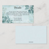 の編集可能な青葉パステル詳細の結婚 エンクロージャーカード (正面/裏面)