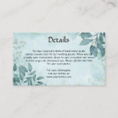 の編集可能な青葉パステル詳細の結婚 エンクロージャーカード (正面)