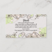 の編集可能なWhimsyフローラ結婚詳細 エンクロージャーカード (正面)