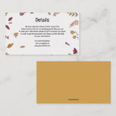 の編集可能紅葉詳細結婚 エンクロージャーカード (正面/裏面)