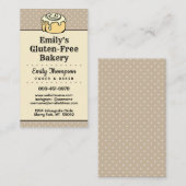 ★の縦モダンな専門のベーカリーのヴィンテージの点 名刺 (正面/裏面)