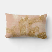 *~*の織り目加工のピンクの金グリッターの動揺してな金ゴールド ランバークッション (裏面)