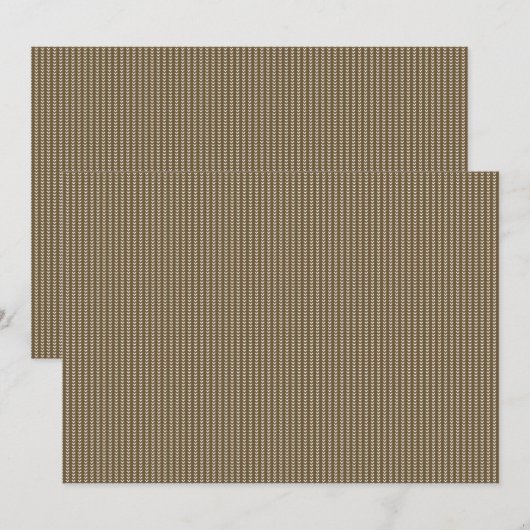 ~の繰り返し垂直パターンを持つ茶色の織物 サンキューカード (正面/裏面)