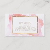 ★の美しいピンクの化粧ビジネス 名刺 (裏面)