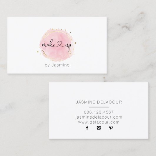 ★の美しいピンクは構成します 名刺 (正面/裏面)