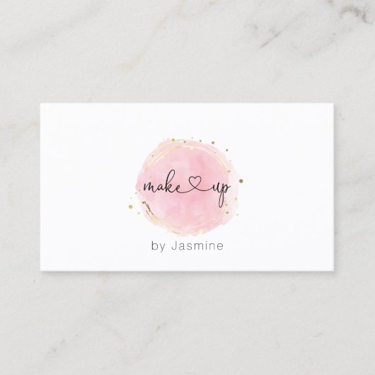 ★の美しいピンクは構成します 名刺 (正面)