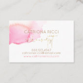 ★の美しいピンクは構成します 名刺 (裏面)