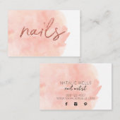 ★の美しい水彩画のネイルアーティスト 名刺 (正面/裏面)