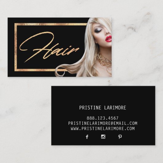 ★の美しい美容院 名刺 (正面/裏面)