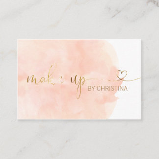 ★の美しい赤面の水彩画 名刺